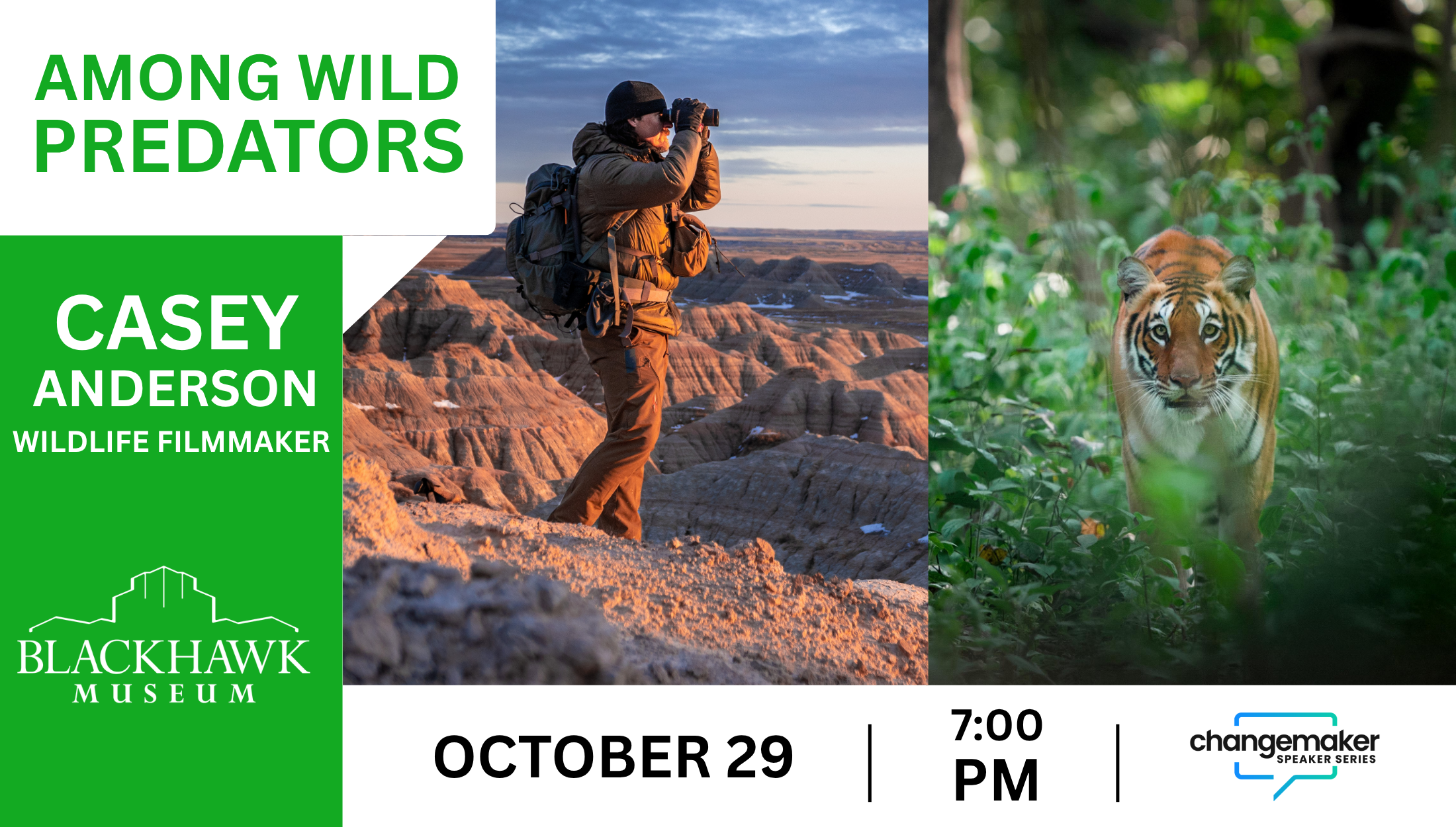 Changemaker Speaker Series: Casey Anderson – Among Wild Predators